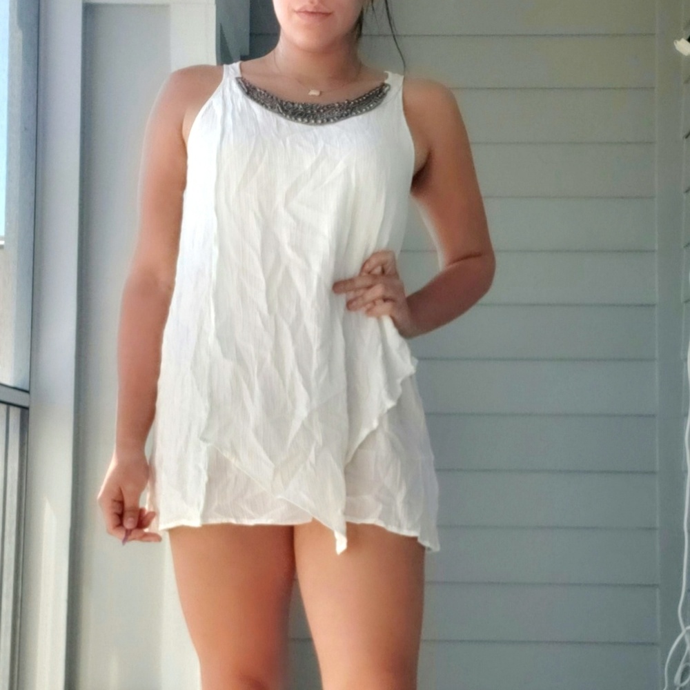 White mini dress
